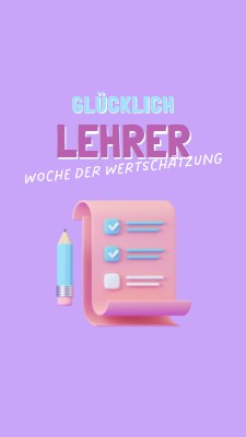 Wertschätzungswoche des Lehrers purple whimsical-color-block