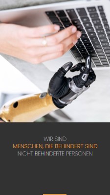 Bewusstsein für Menschen mit Behinderungen gray modern-simple