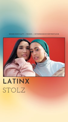 Feiern der Latinx-Community red modern-bold