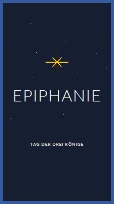 Epiphanie beobachten blue modern-simple