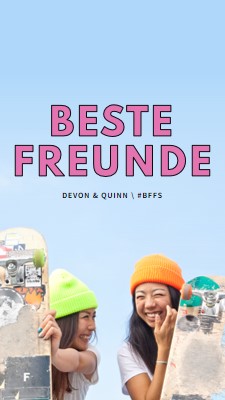 Für immer Freunde blue modern-bold