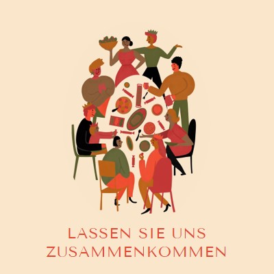 Lassen Sie uns zusammenkommen brown bright,fun,illustration