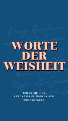 Wort zum Weisen blue modern-simple