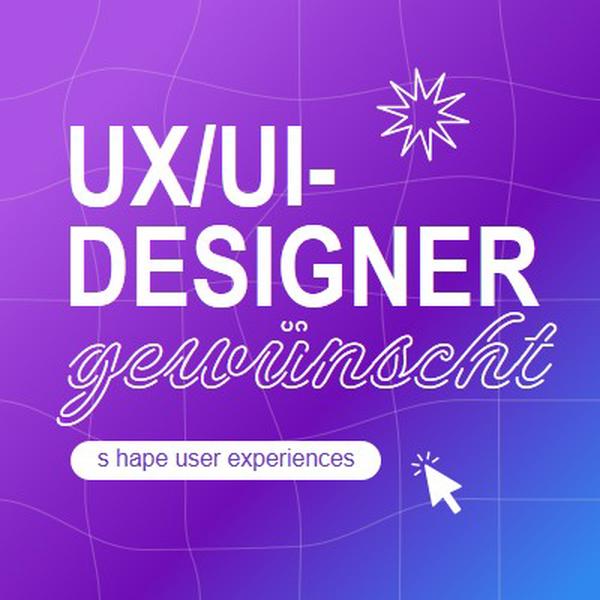 Ui/UX-Designer gesucht purple bold,playful,digital,grid,neon,gradient