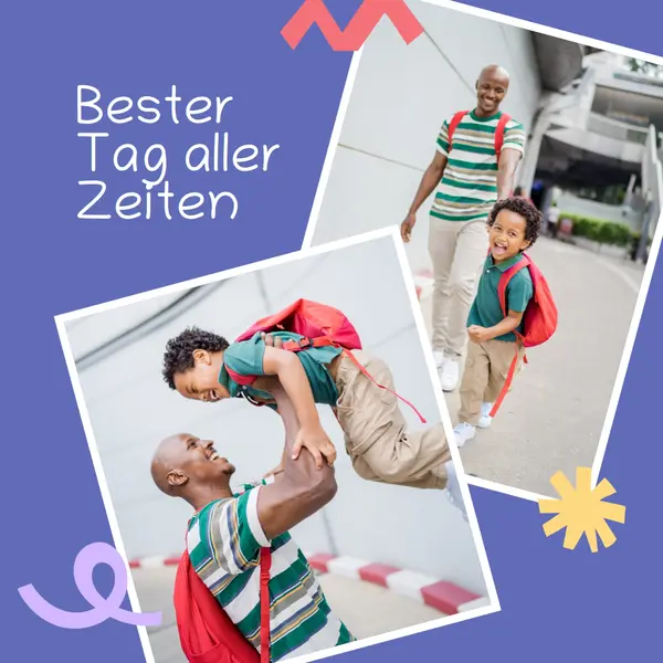 Bester Tag aller Zeiten purple minimal,whimsical,illustrated,fun,overlapping,squiggle
