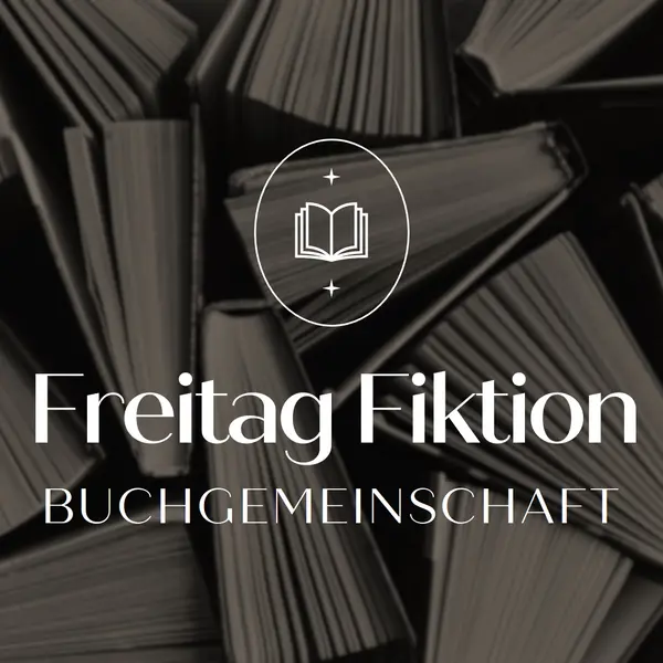 Friday fiction book club black elegant,monochromatic,photo,simple,typographic,symmetrical