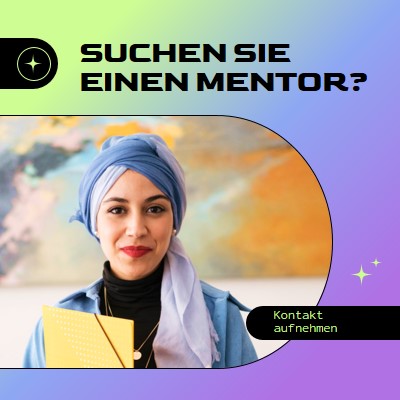 Suchen Sie einen Mentor? purple modern,bold,gradient,geometric,photo,sparkle