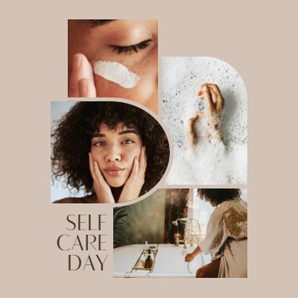 Wählen Sie einen Tag für die Selbstpflege brown minimal,geometric,collage