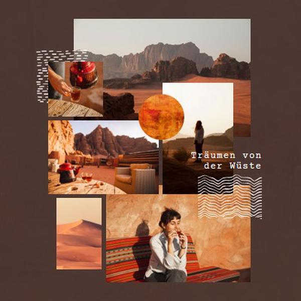 Träumen von der Wüste orange photographic,travel,collage,rustic,line,motif