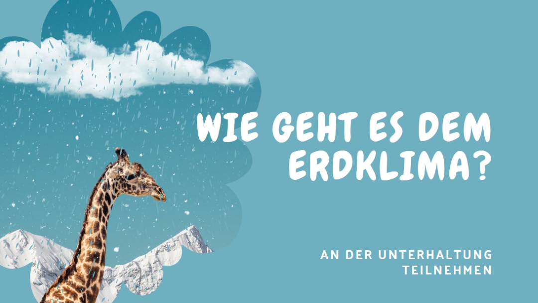 Lassen Sie uns über den Klimawandel sprechen blue whimsical-color-block