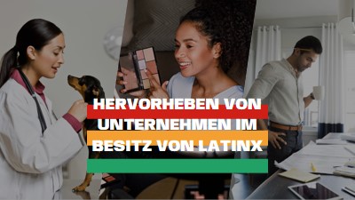 Feiern von Latinx-Unternehmen white modern-simple