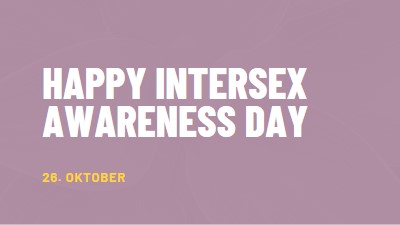 Happy Intersex Awareness Day purple modern-bold