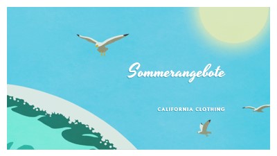 Ankündigung des Sommerverkaufs blue vintage-retro