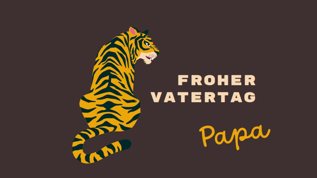 Glücklicher Vatertag, Vater brown whimsical-color-block