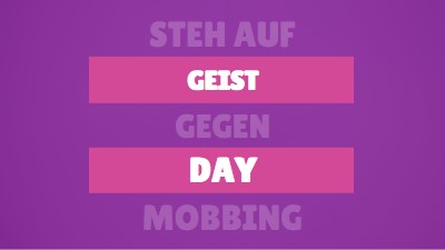 Aufstehen gegen Mobbing purple modern-bold