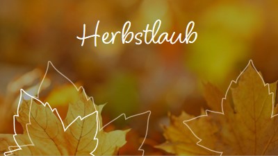 Herbstlaub orange organic-simple