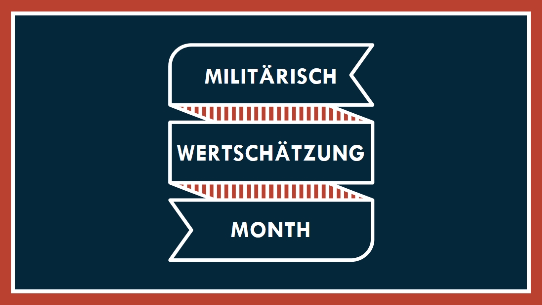 Den Monat der militärischen Anerkennung feiern blue modern-simple