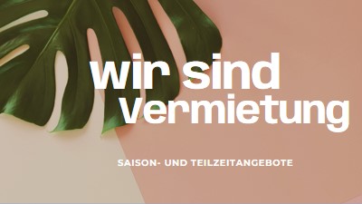 Wir stellen Saisonarbeiter ein pink modern-simple