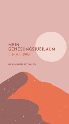 Mein Genesungsjubiläum pink organic-boho