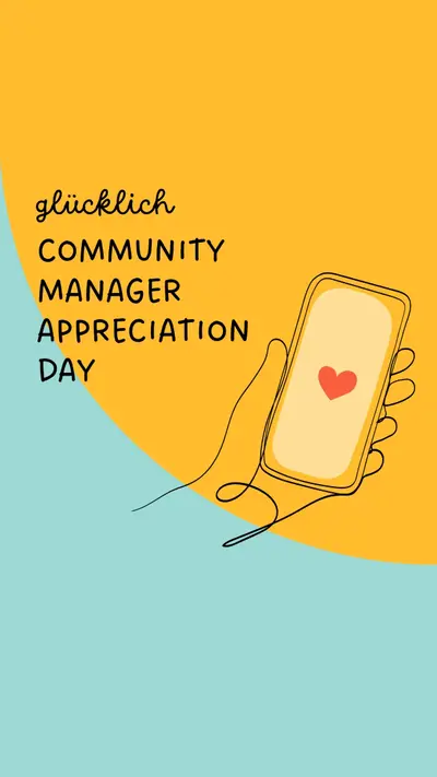 Hier finden Sie Community-Manager yellow whimsical-line