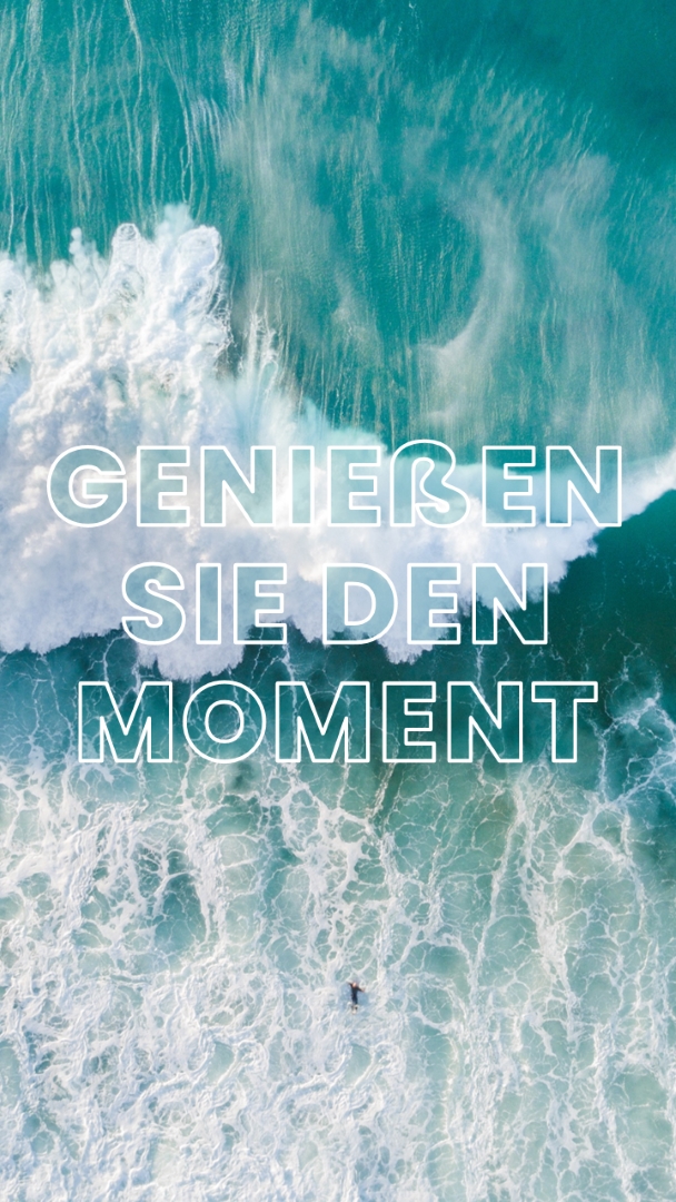Genießen Sie den Moment blue modern-simple