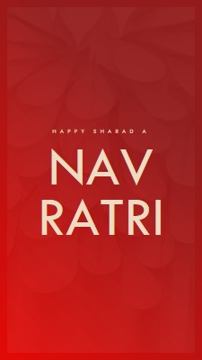 Happy Sharada Navaratri red modern-simple