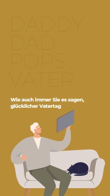 Froh, dass Du mein Vater bist brown modern-color-block
