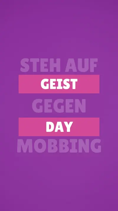 Aufstehen gegen Mobbing purple modern-bold