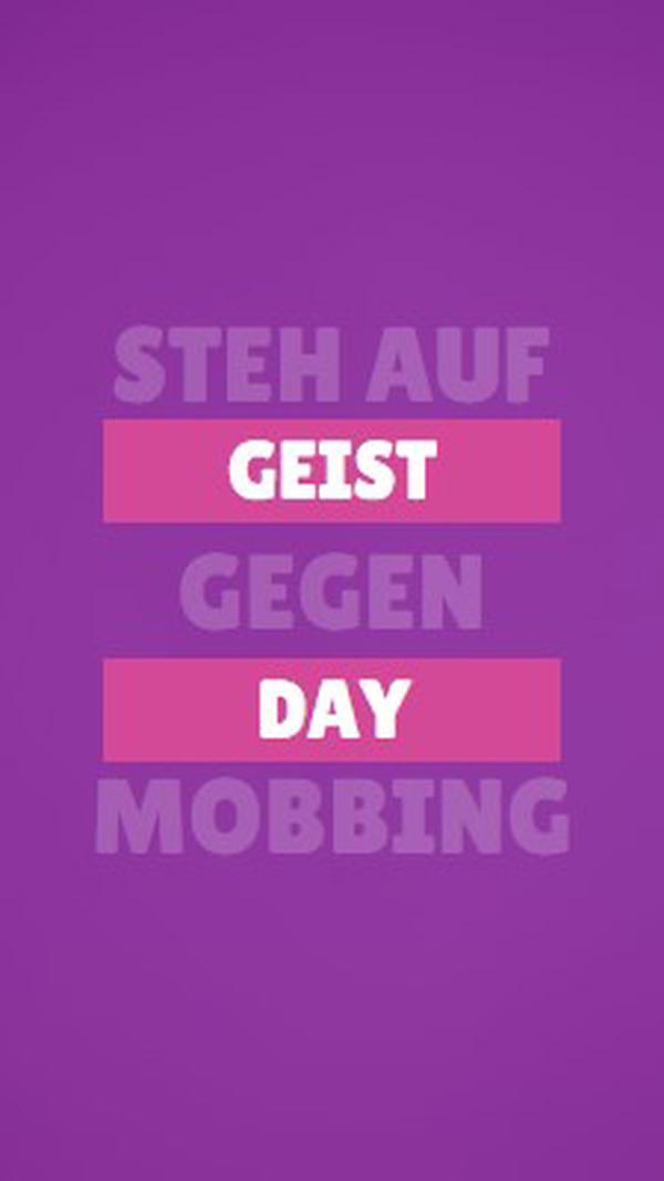 Aufstehen gegen Mobbing purple modern-bold