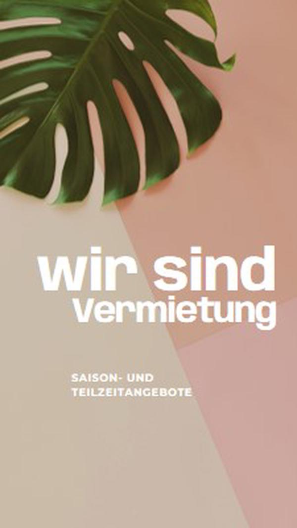 Wir stellen Saisonarbeiter ein pink modern-simple