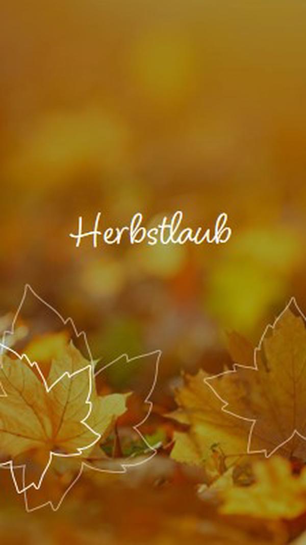 Herbstlaub orange organic-simple