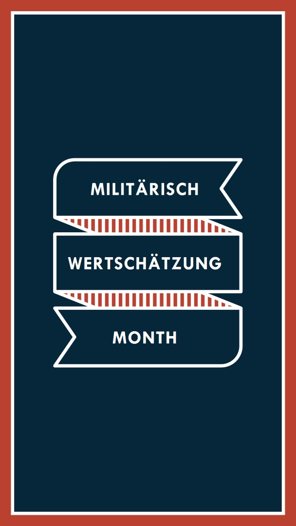 Den Monat der militärischen Anerkennung feiern blue modern-simple
