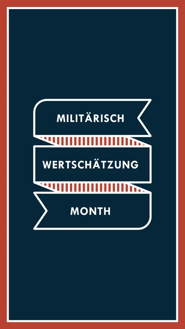 Den Monat der militärischen Anerkennung feiern blue modern-simple