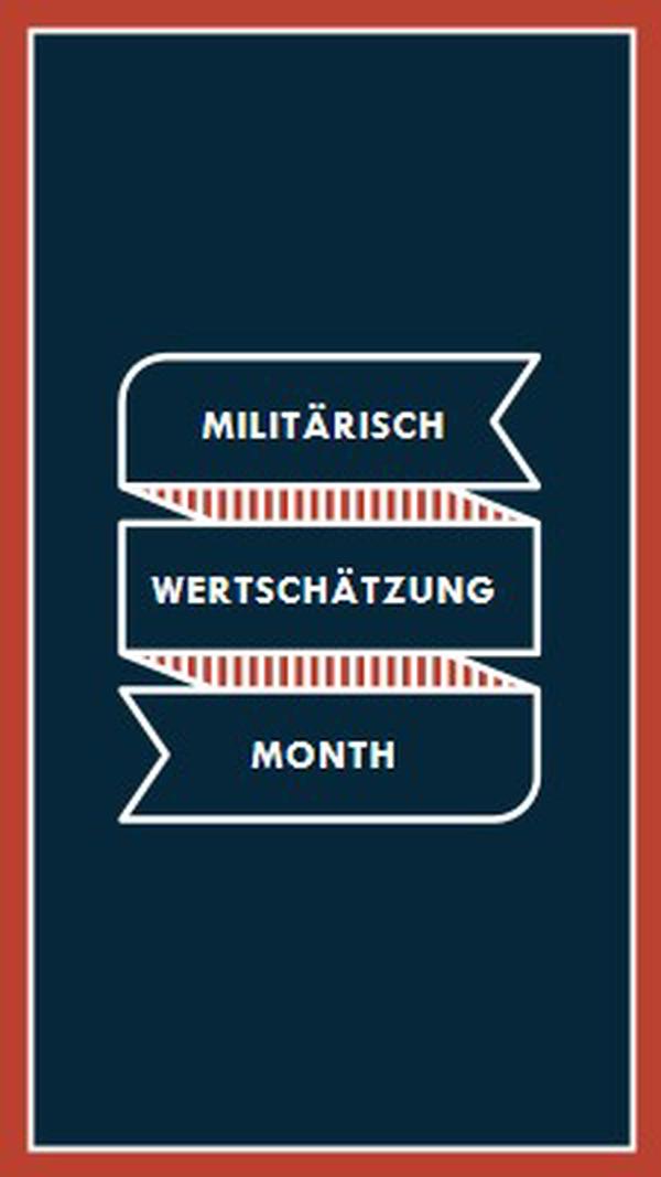 Den Monat der militärischen Anerkennung feiern blue modern-simple