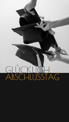 Glücklicher Abschlusstag black modern-simple