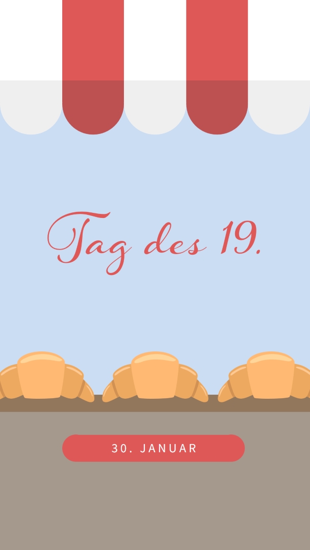 Tag des 19. blue whimsical-color-block
