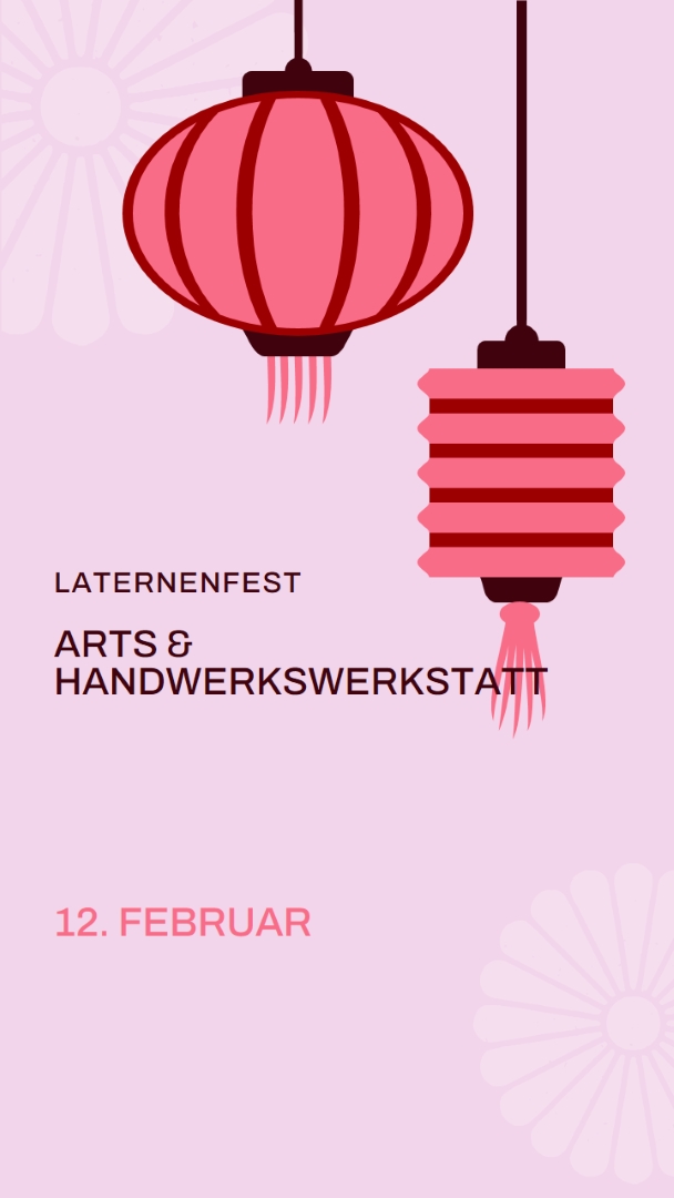 Laternenfest workshop pink modern,whimsical,graphics,minimal,bold,typographic