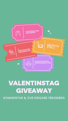 Valentinstag Giveaway green bright,playful,tickets,retro,shape,overlapping