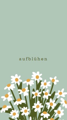 Ein frischer Frühling blüht green clean,delicate,illustration,simple,natural,floral