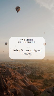 Jeden Sonnenaufgang nutzen brown modern,photo,notification,simple,elegant,