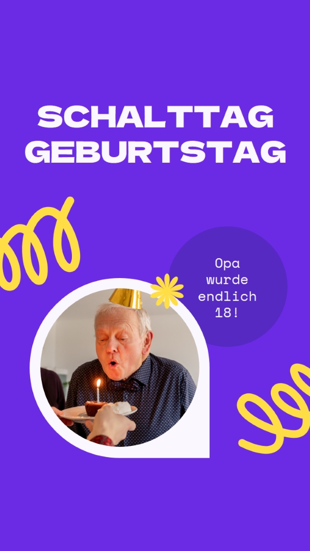 Leap Day Geburtstag blue bold,playful,block,circle,photo,squiggle