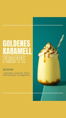 Goldenes Karamell frappe yellow modern,simple,duotone