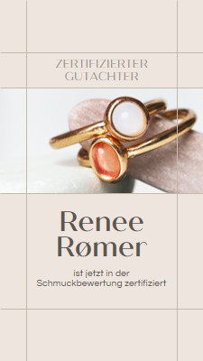 Zertifiziert in Der Schmuckbewertung brown clean,minimal,frame,elegant,neutral,asymmetrical