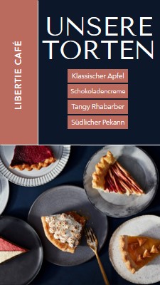 Genießen Sie unseren Kuchen blue simple,classic,organized