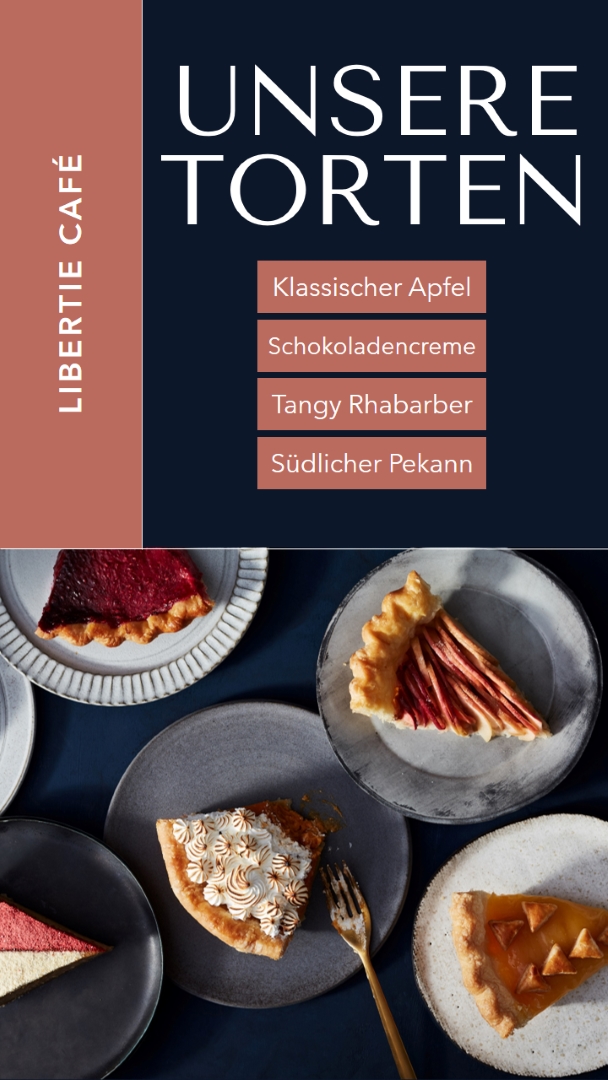Genießen Sie unseren Kuchen blue simple,classic,organized