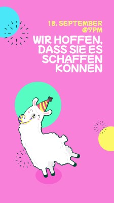 Wir hoffen, dass Sie es schaffen pink bold.-playful,graphic