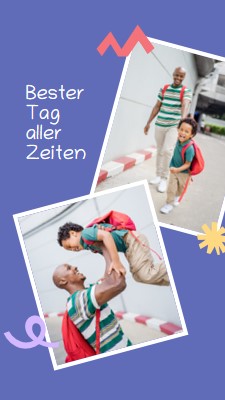 Bester Tag aller Zeiten purple minimal,whimsical,illustrated,fun,overlapping,squiggle