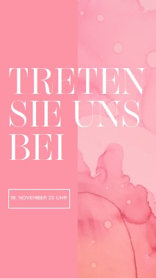 Nehmen Sie an einer Veranstaltung teil pink elegant,clean,watercolor,classic,simple,minimal