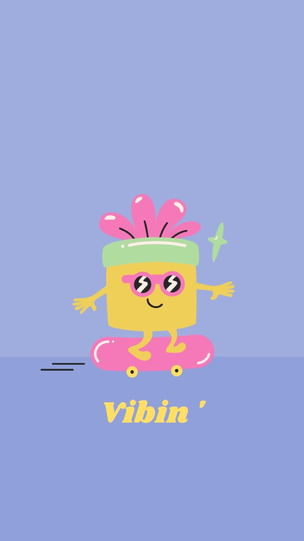 Nur Vibin' blue retro,groovy,skate,quirky,fun,offbeat
