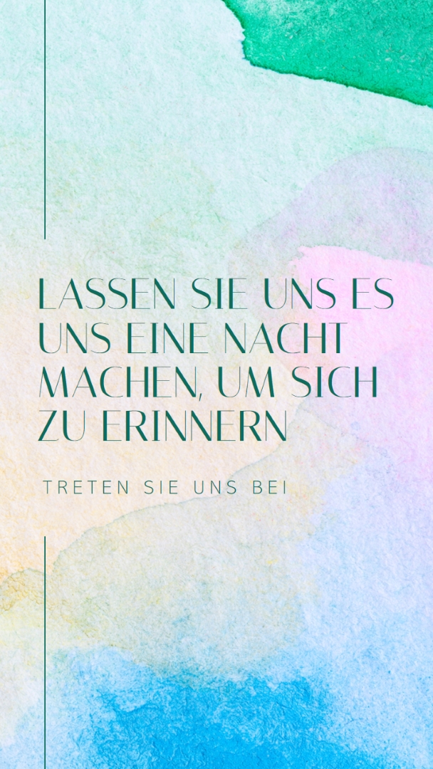 Lassen Sie uns es zu einer Nacht machen, um sich zu erinnern green minimal,elegant,watercolor
